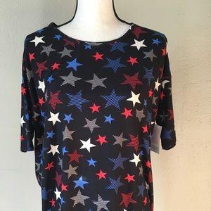 Lula roe shirt. Dark with stars new with tags